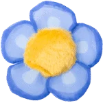 Hračka ve tvaru květiny pro kočky s kočičí šantou a šustivými lístky, modrá – Yeowww! Daisy's Flower Tops - Obrázek 2