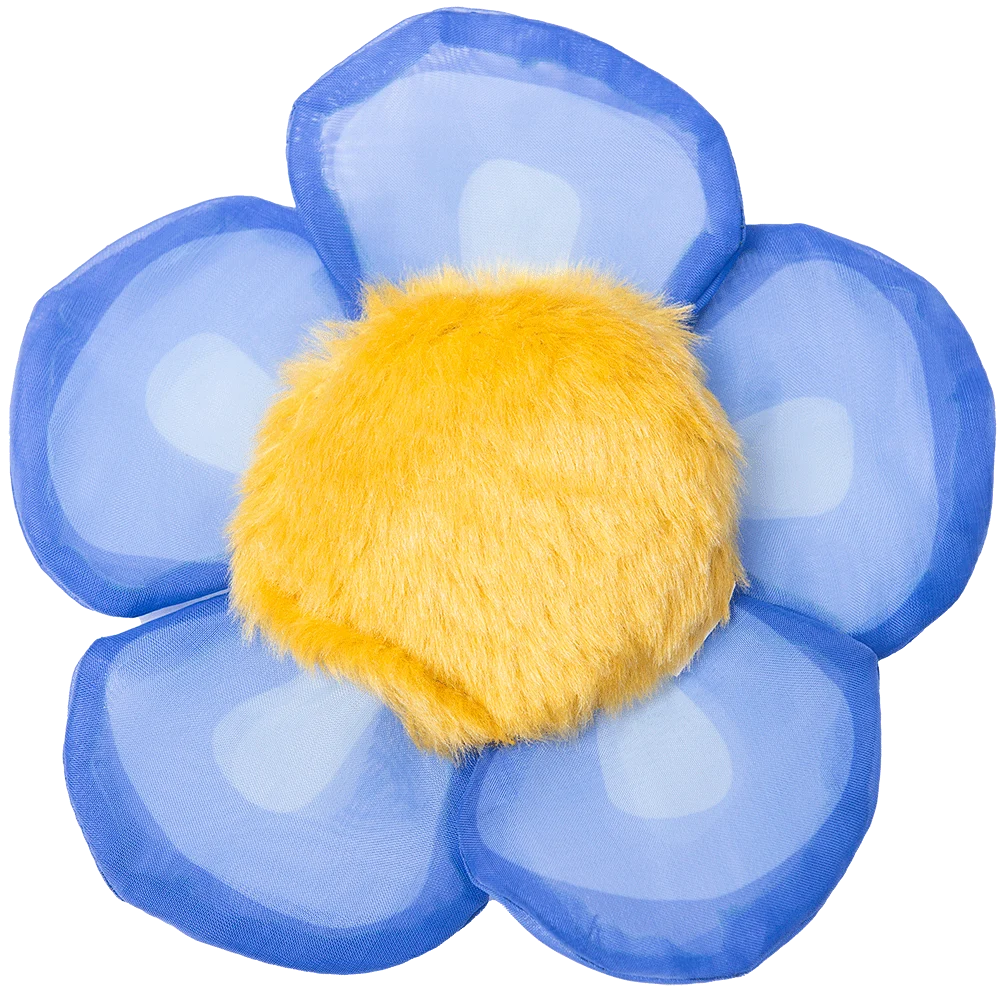 Hračka ve tvaru květiny pro kočky s kočičí šantou a šustivými lístky, modrá – Yeowww! Daisy's Flower Tops - Obrázek 2