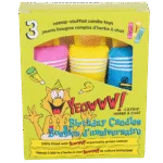 Kočičí hračky narozeninové svíčky s šantou kočičí, 3 ks – Yeowww! Birthday Candles - Obrázek 2