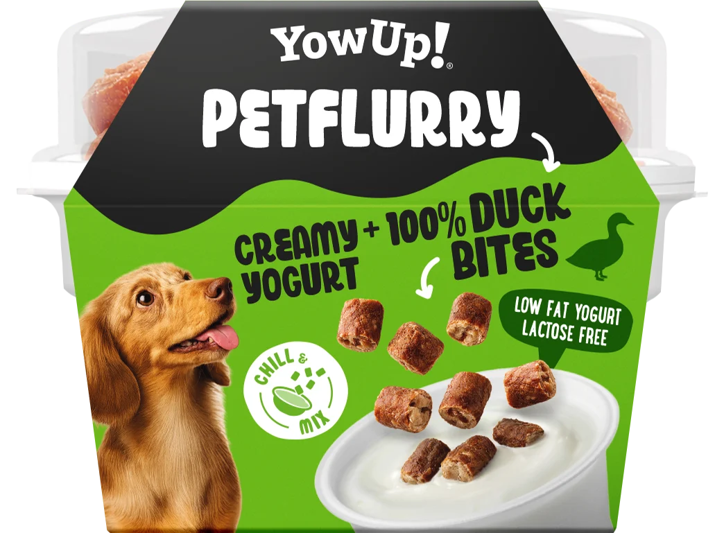 Psí pamlsek s kachnou, krémový – YowUp! PetFlurry - Obrázek 1