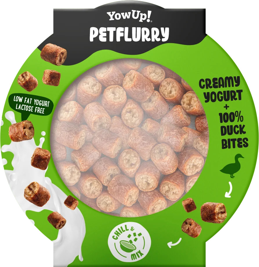 Psí pamlsek s kachnou, krémový – YowUp! PetFlurry - Obrázek 2