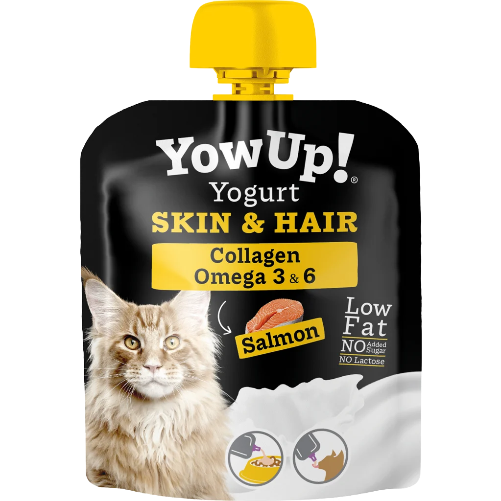 Jogurt pro kočky s lososem, bez laktózy – YowUp! Yoghurt Cats Salmon Skin & Hair - Obrázek 1