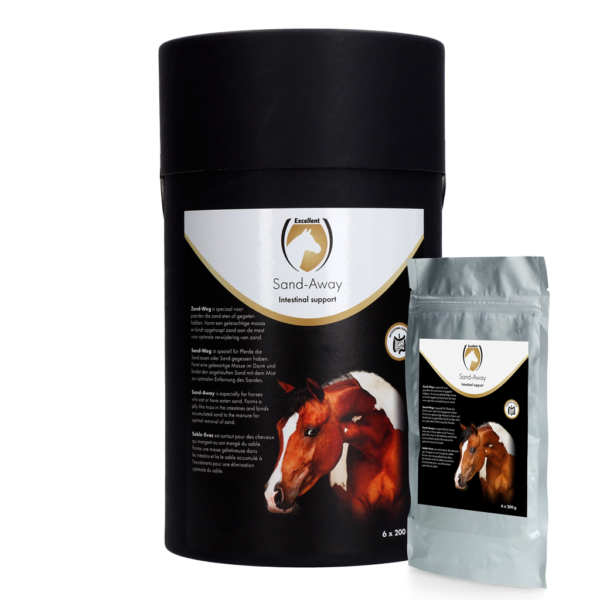 Psylliový doplněk pro koně, 6 x 200 g – Excellent Horse Sand-Away