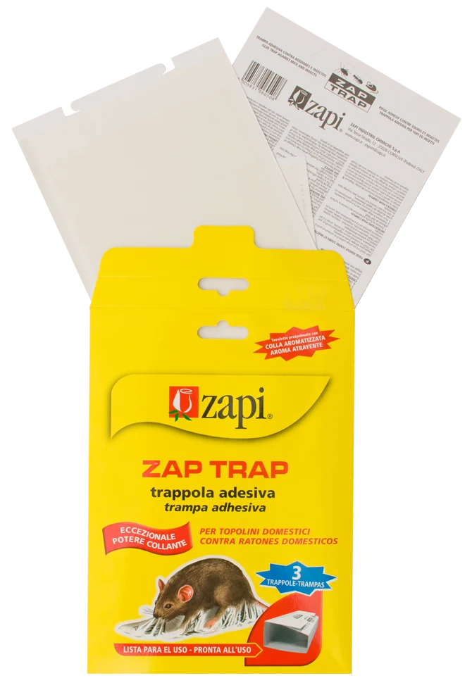 Lepová past na myši a lezoucí hmyz, 15 x 21 cm, 3 kusy – Zapi Zap Trap - Obrázek 1