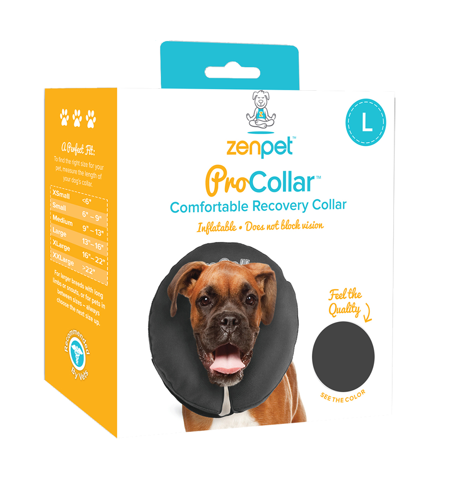 Beschermkraag voor Honden L, Wasbaar, 33 tot 40,6 cm – Zenpet ProCollar Ochranný límec pro psy L, omyvatelný, 33 až 40,6 cm – Zenpet ProCollar