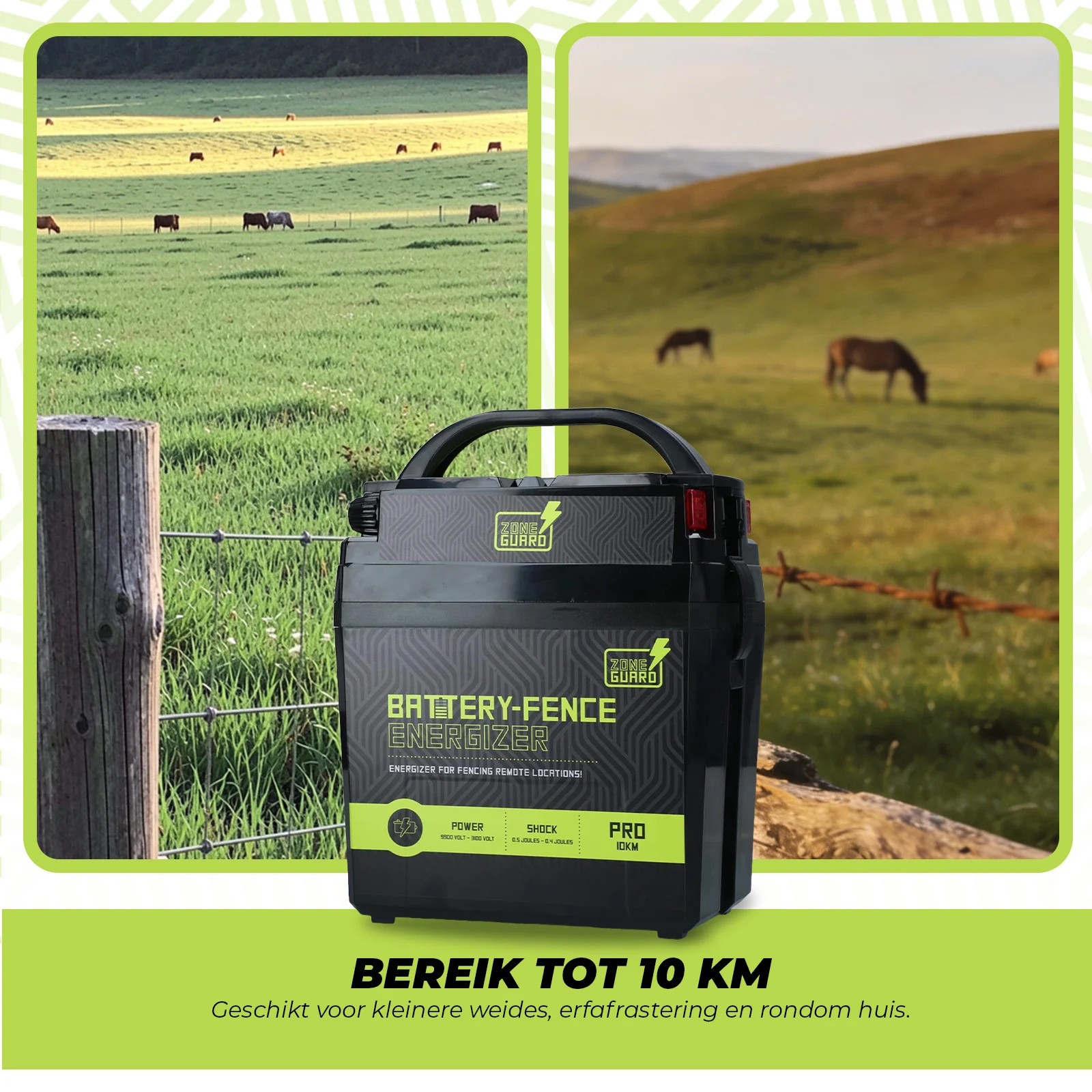 Elektrický ohradník na 9 V baterii – ZoneGuard Battery Energizer Pro 10 km - Obrázek 4