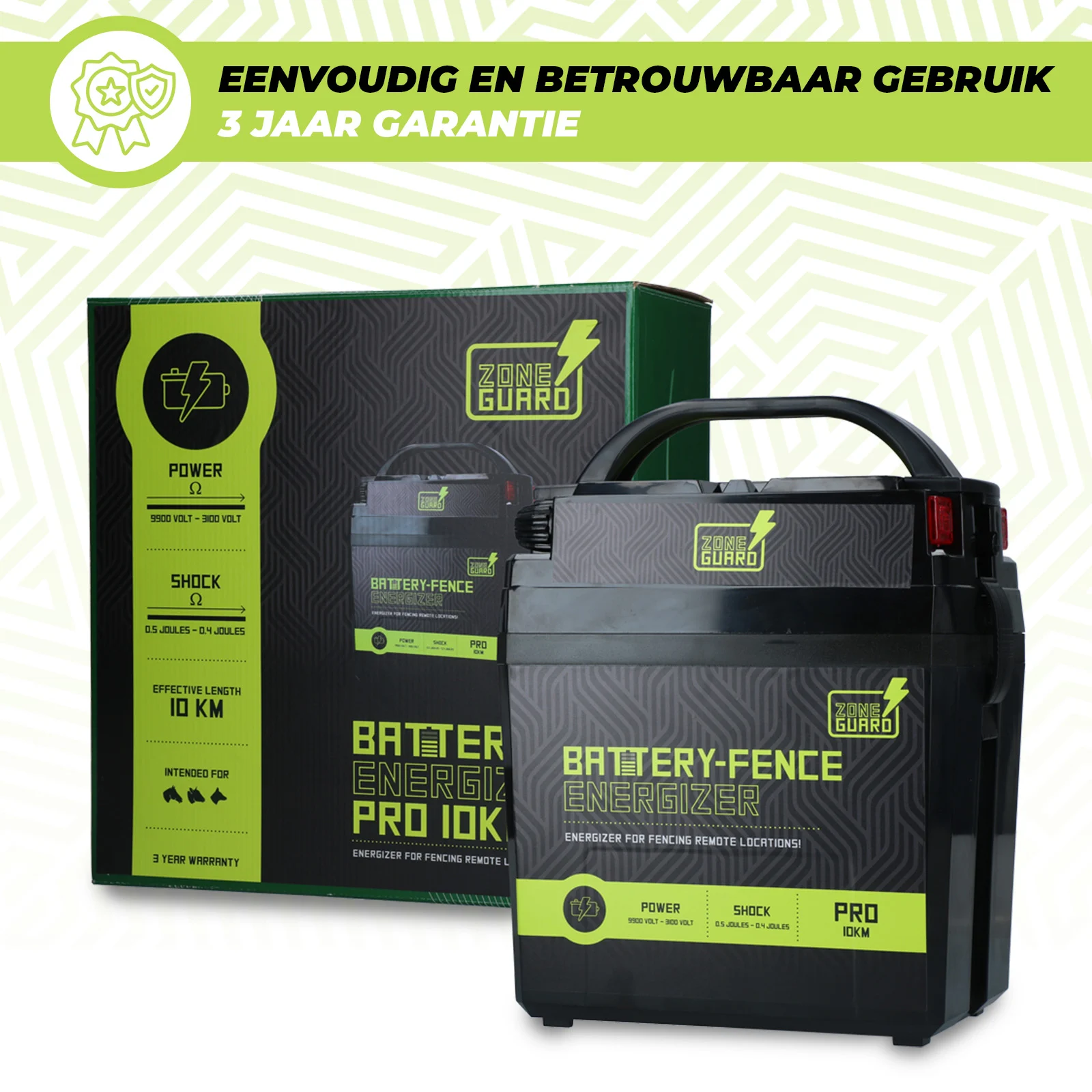 Elektrický ohradník na 9 V baterii – ZoneGuard Battery Energizer Pro 10 km - Obrázek 5