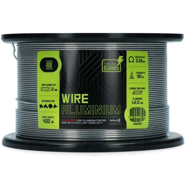 Hliníkový elektrický ohradníkový drát 2 mm, 400 m – ZoneGuard Basic