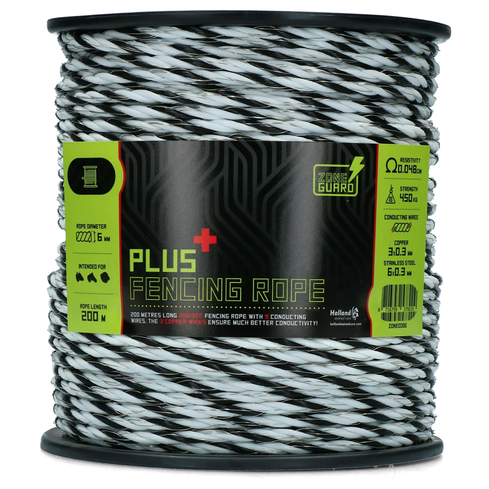 ZONE0086.png Elektrické lanko 6 mm, černobílé, s 9 vodiči, 200 m – ZoneGuard Plus - Obrázek 1