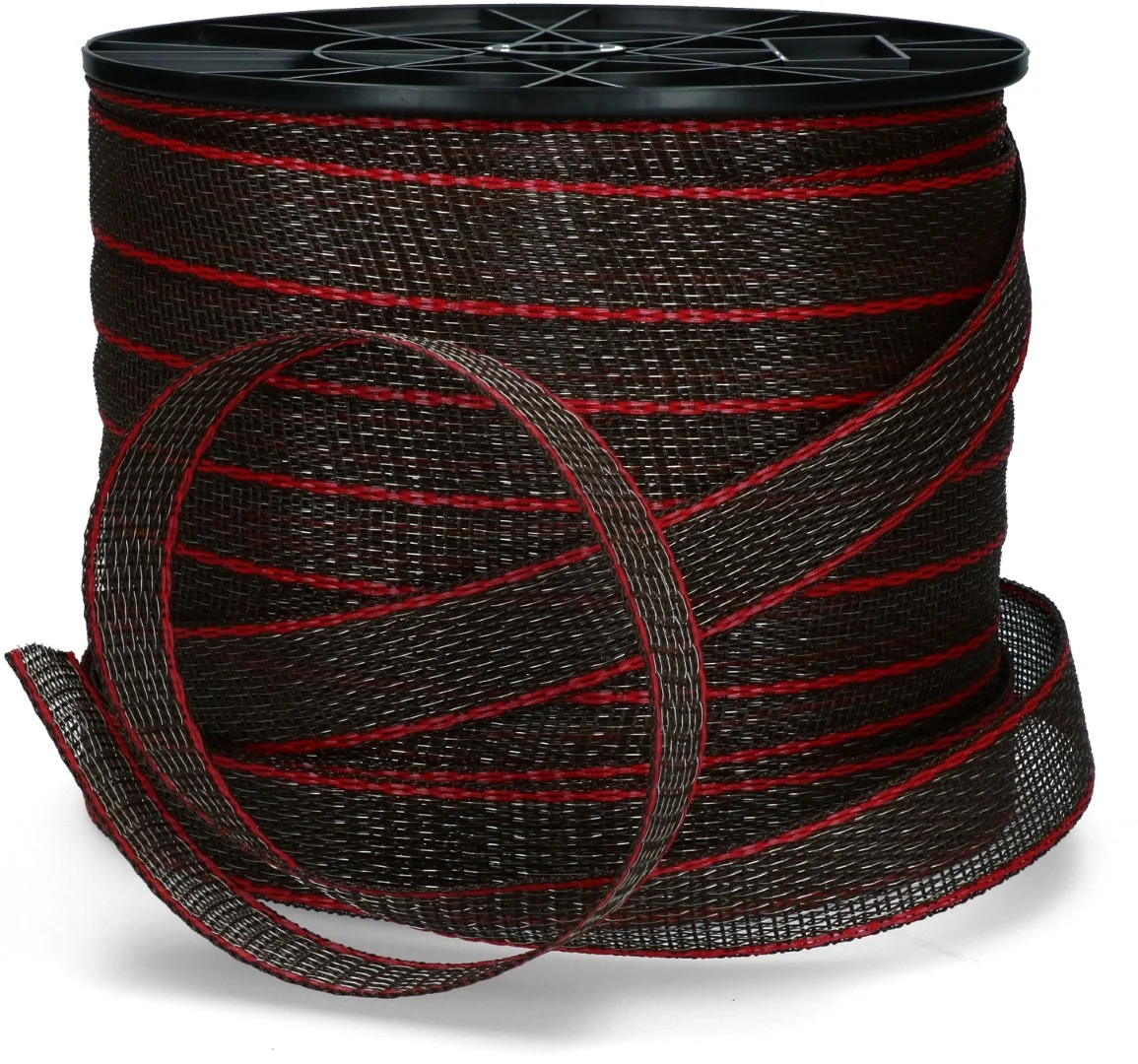 Elektrická ohradníková páska 40 mm, hnědá, se zesílenými okraji, 200 m – ZoneGuard Plus - Obrázek 2
