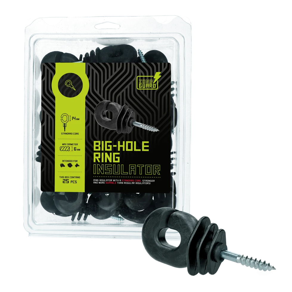 Kruhový izolátor s velkým otvorem, 25 kusů – ZoneGuard Big-Hole - Obrázek 2