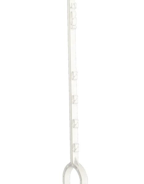 Nášlapný sloupek s nášlapnou příčkou, 115 cm, bílý – ZoneGuard