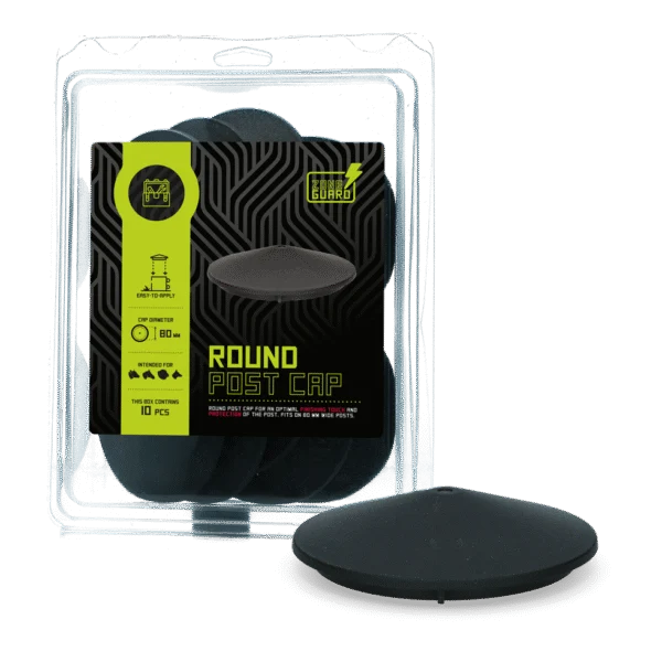 Kulatá krytka na sloupek 80 mm s upevňovacím otvorem – ZoneGuard