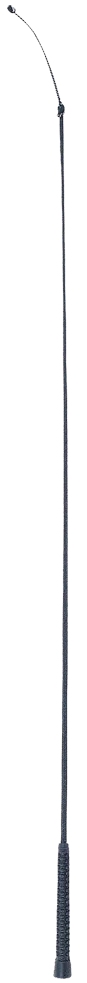 Drezurní bičík ze sklolaminátu s gumovou rukojetí, černý, 100 cm - Obrázek 1
