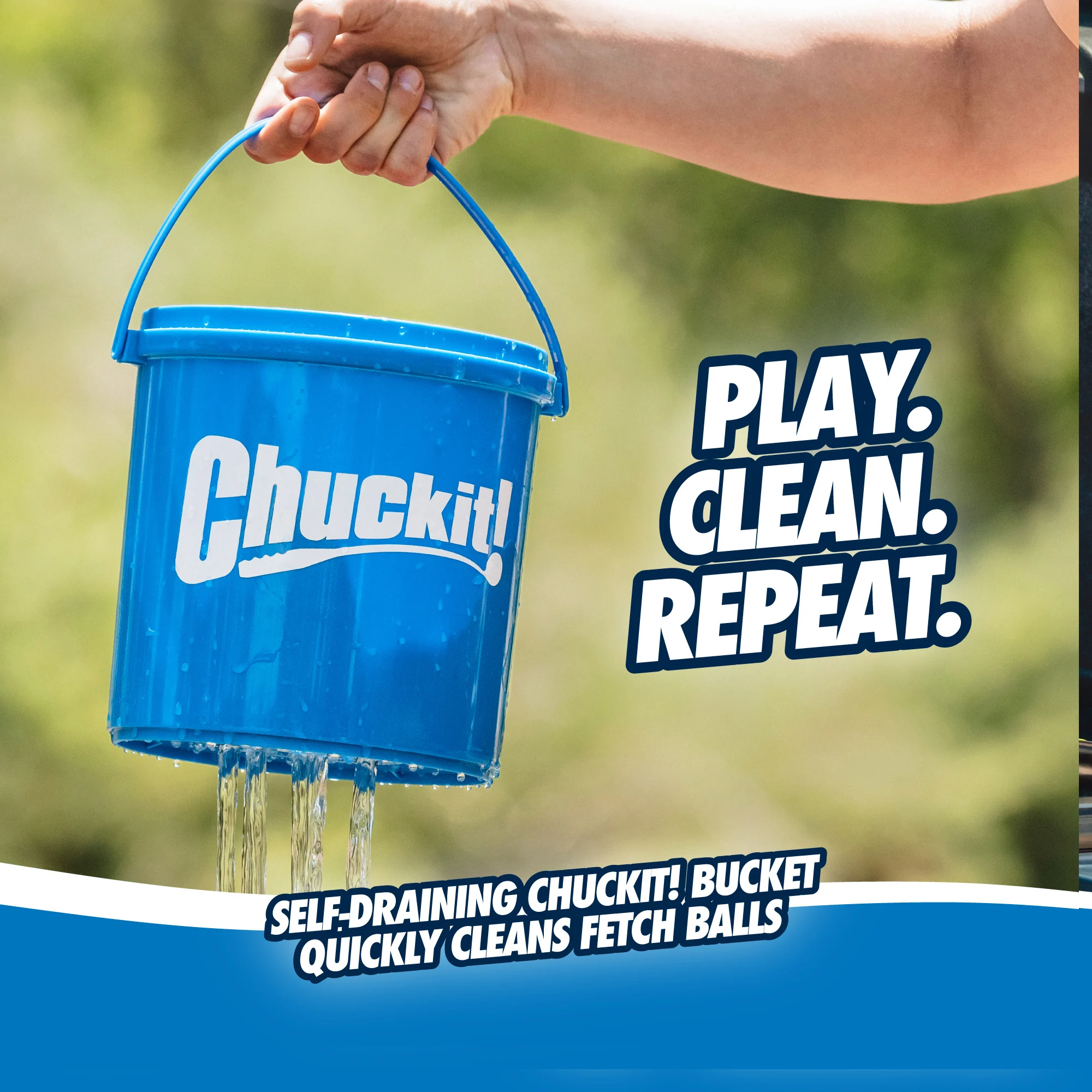 Sada míčků pro psy s kbelíkem a odtokovými otvory, 8 míčků M – Chuckit! Bucket - Obrázek 5