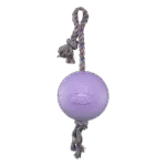 Míč pro psy s lanem, plovoucí, světle fialový S (10 cm) – Jolly Pets Romp-n-Roll