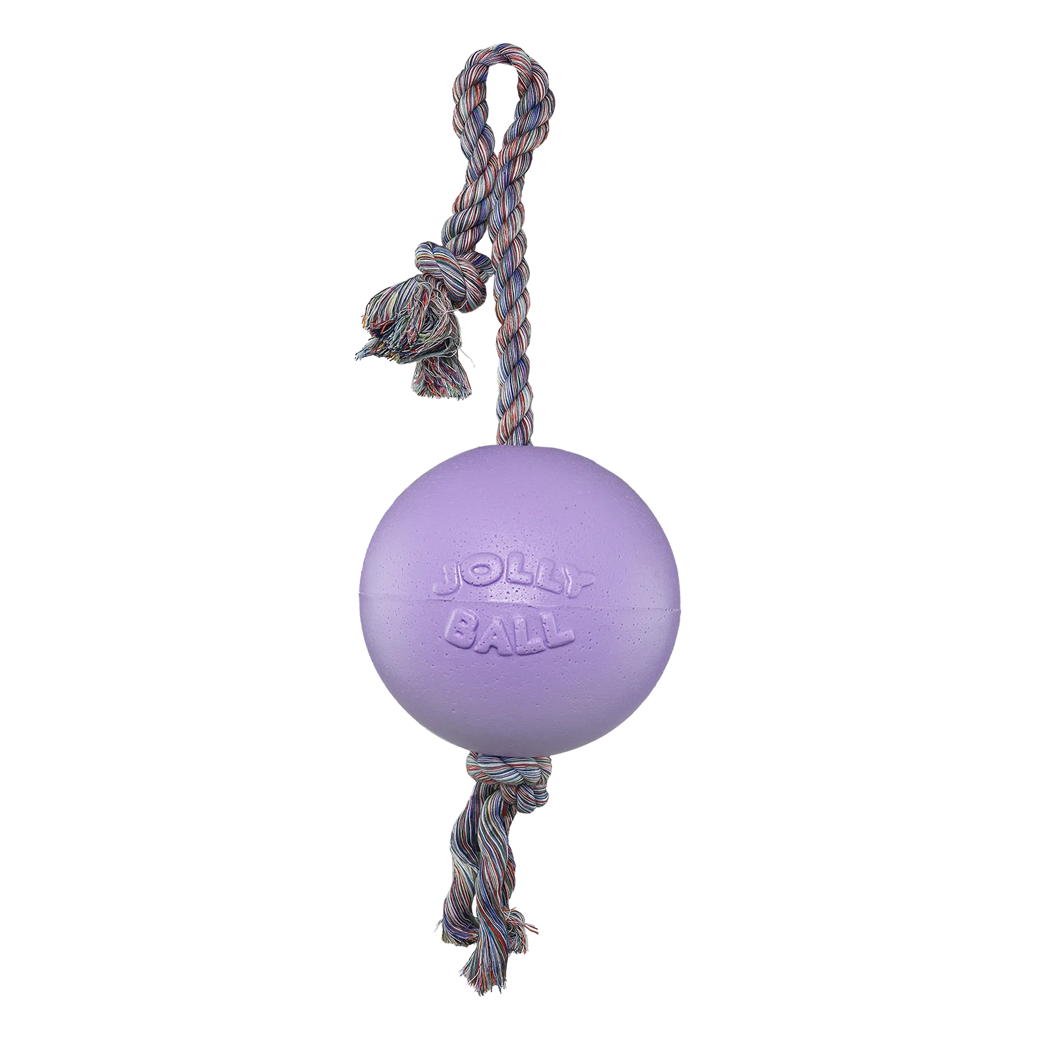 Míč pro psy s lanem, plovoucí, světle fialový S (10 cm) – Jolly Pets Romp-n-Roll - Obrázek 1