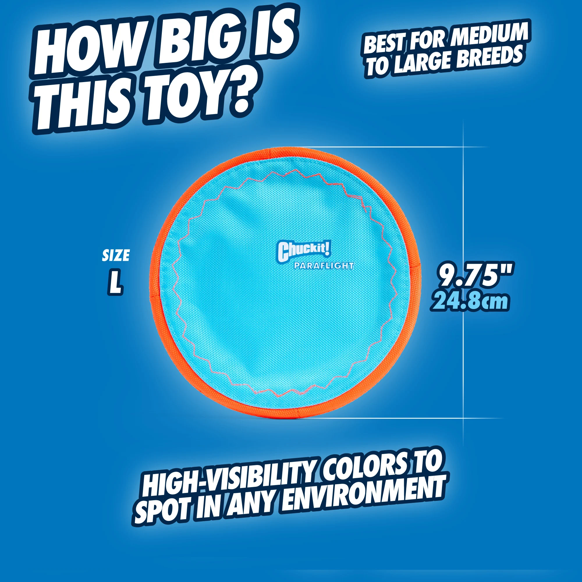 Psí frisbee, plovoucí, Ø 25 cm, Chuckit! Paraflight L - Obrázek 3