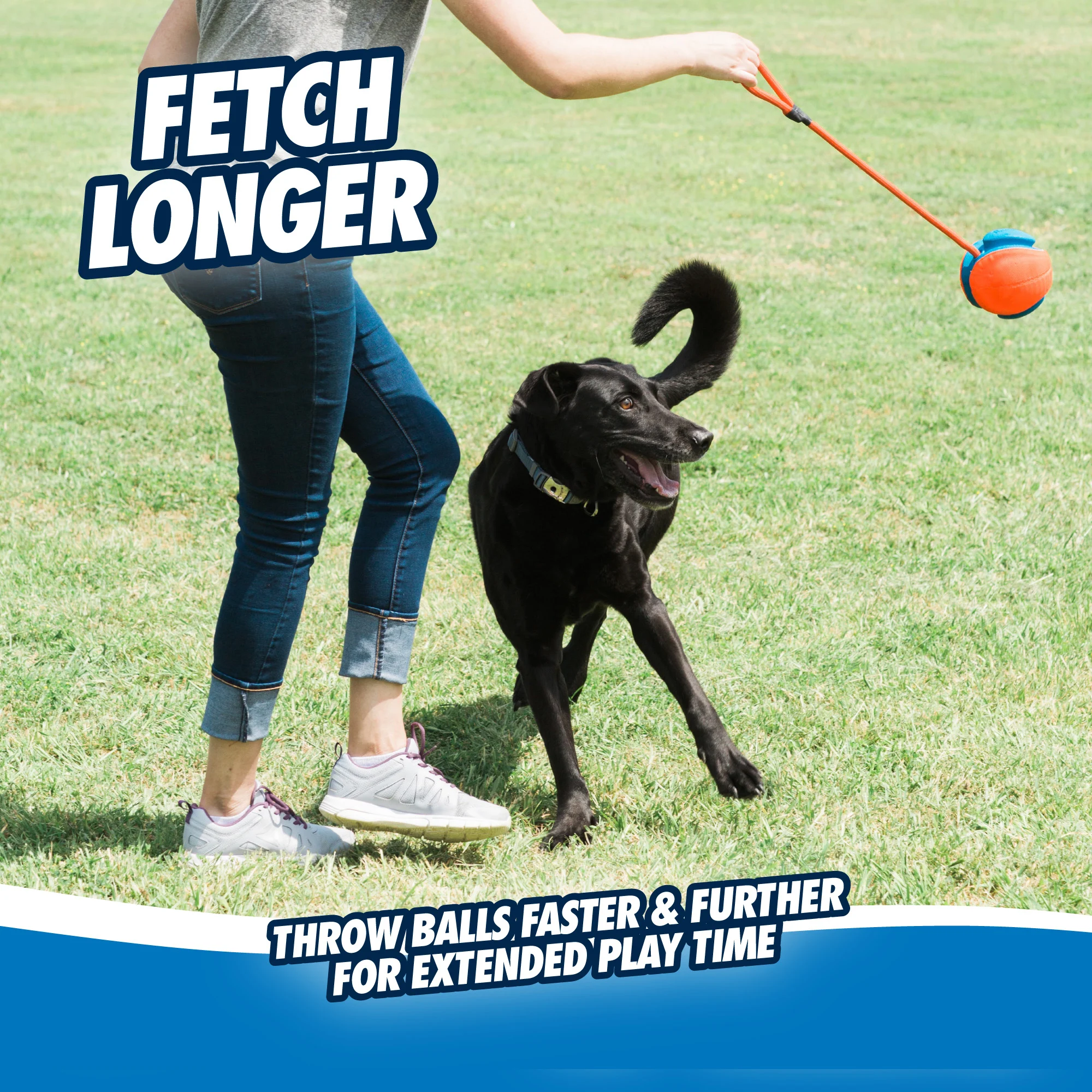 Míček pro psy s lanem a rukojetí, plovoucí, ø 13 cm – Chuckit! Rope Fetch - Obrázek 6