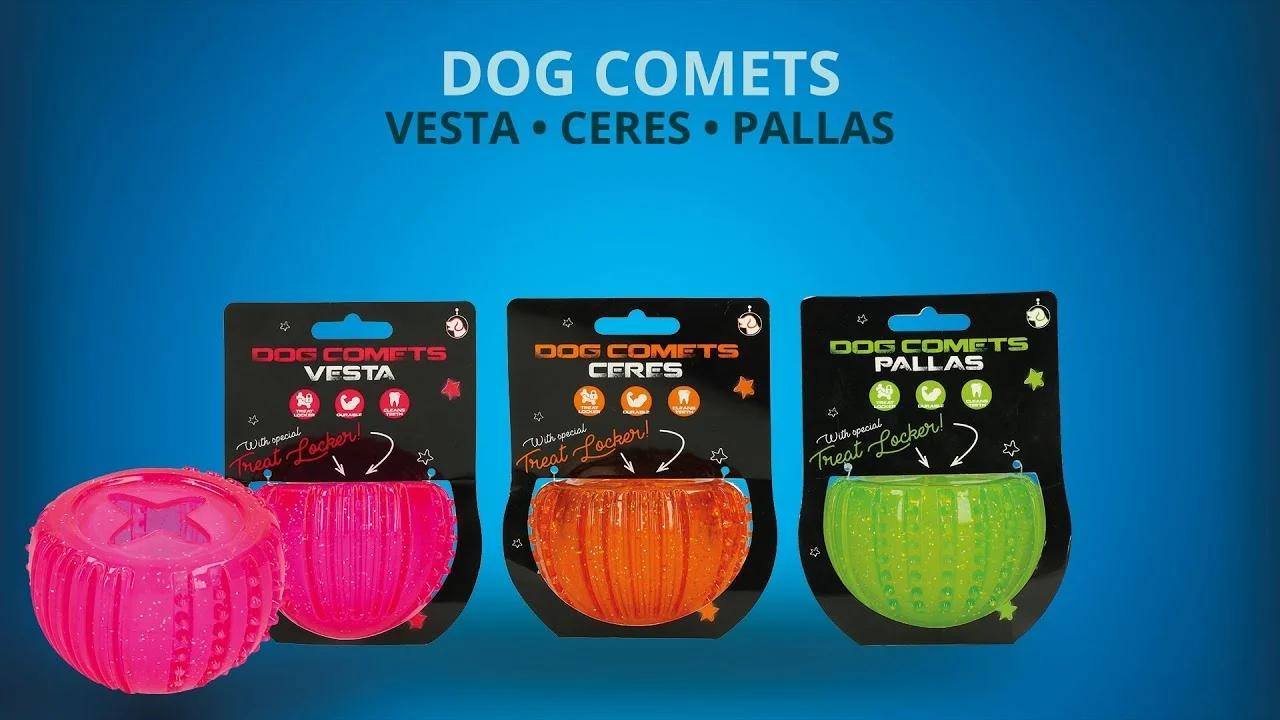 Hračka na odměny z TPR gumy, růžová, ø 7 cm – Dog Comets Ceres Treat Locker - Obrázek 4