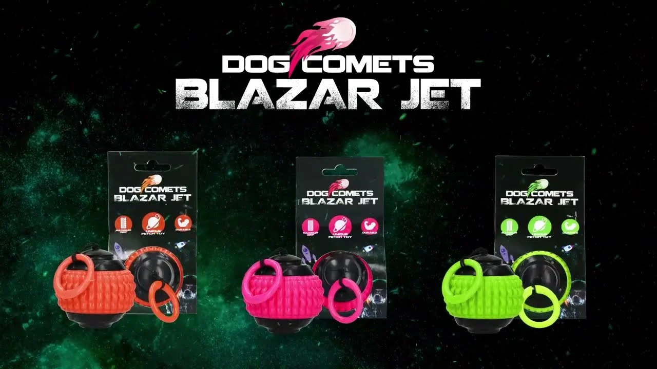 Míček pro psy s navíjecí šňůrkou růžový – Dog Comets Blazar Jet - Obrázek 4
